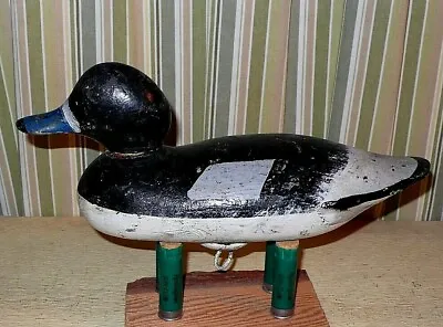 Duck Decoy Michigan Solid-body Working ' MALE BLUEBILL ' W/weight 13.75  Vintage • $194.14