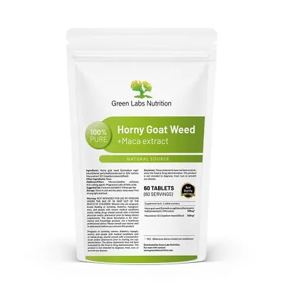 Horny Goat And Maca Root Extract 1000mg Tablets VITALITY PERFORMANCE GOOD MOOD • £16.79