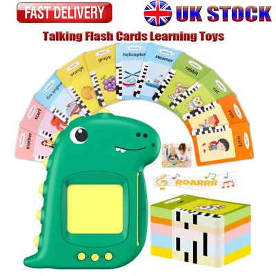 Talking Flash Cards Early Educational Toys For 2 3 4 5 6 Year Old Baby Boys Gift • £15.98