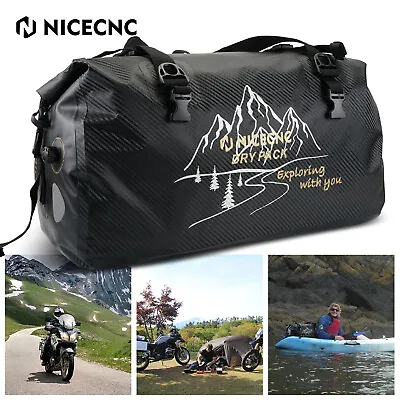 NICECNC Adventure Motorcycle Dry Waterproof Tail Pack Duffel Bag Wear 66L • $44.99