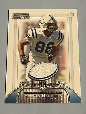 2006 Bowman Sterling Marvin Harrison Game-Worn Jersey BS-MH Indianapolis Colts. • $3.49