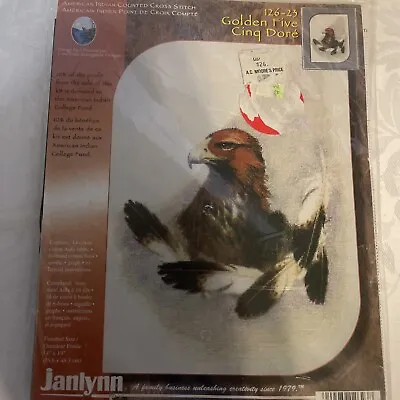 Janlynn American Indian Golden Five Eagle XStitch Kit 12623 NEW Made In USA 1999 • $13