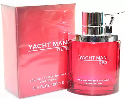 Yacht Man Red By Myrurgia 3.4/3.3 Oz EDT Spray For Men - New In Box • $10.99