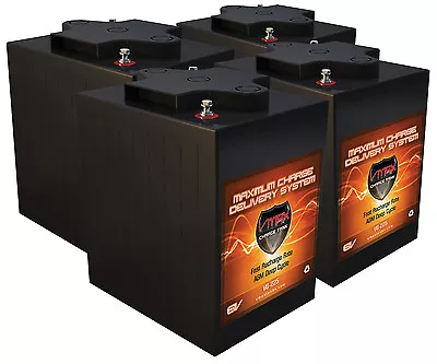 QTY:4 USED VMAX V6-225 Golf Cart Batteries  24V AGM 6 Volt 225AH Maint Free 6V • $799.99