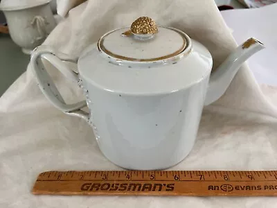 $134.99 • Buy Antique 18th Century Chinese Export Porcelain Teapot Drum Form Twisted Handles
