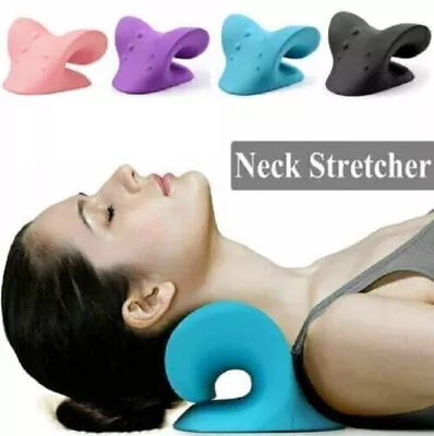 Neck Cervical Traction Pillow Shoulder Pain Relief/3D Eye Mask Sleep Cover • £4.89
