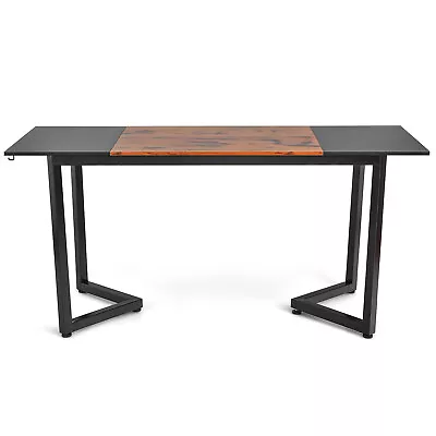 Costway Home Office 63  Large Computer Desk Study Workstation Conference Table • $129.99