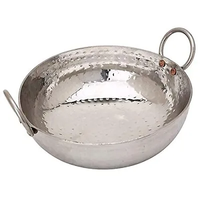 Stainless Steel Hammered Wok /  Kadai -1000 ML • $63.54