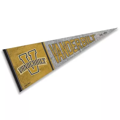 Vanderbilt University Throwback Vintage Full Size Pennant • $14.95