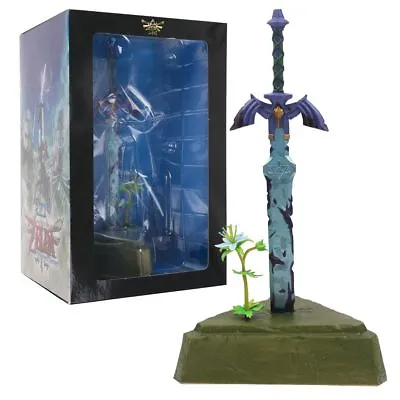 Hot Legend Of Zelda Breath Of The Wild Swing Mascot Master Sword Statue With Box • $57.18