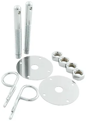 Hood Pins Hair Pin Style 1/2  Diameter Steel Chrome Plated Kit Musclecar Hotrod • $49.95