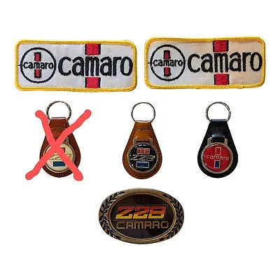 Vintage Camaro Z28 Cloth Jacket Patches Belt Buckle Keychains W/ FREE Shipping • $50