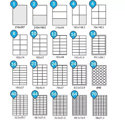£79.99 • Buy A4 Address Labels Self Adhesive White Sheets Sticker Paper Laser Printer Inkjet