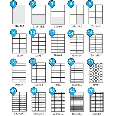 A4 Address Labels Self Adhesive White Sheets Sticker Paper Laser Printer Inkjet • £3.99