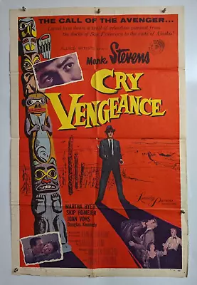 Mark Stevens  Cry Vengeance  Original 1954 RARE Vintage Movie Poster • $47.85