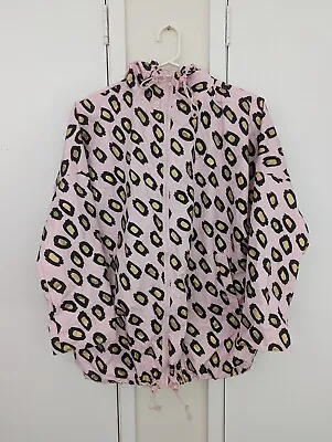 $74 • Buy GORMAN Leopard Print Pink And Gold Hooded Raincoat Jacket Size S / M
