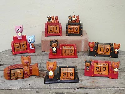 £7.99 • Buy Wooden Hand Carved Perpetual Calendars.....