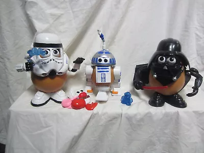 Star Wars Mr Potato Head Set Lot R2-D2 Darth Vader Storm Trooper Figure EUC • $35