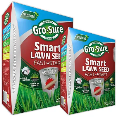 Gro-Sure Smart Lawn Seed Fast Start Grass Cold Quick Establish In Shade Or Sun • £12.99