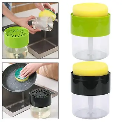 Dispenser With Liquid Pump Modern Save Washing Up Cleaning Dispenser For Kitchen • £9.70