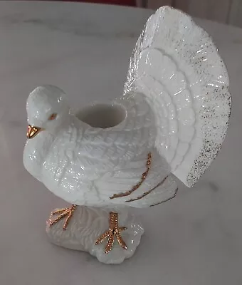 MIKASA Holiday Elegance Cream With Gold Trim Turkey FK001 Candle Holder 4.5 X 5  • $13.50