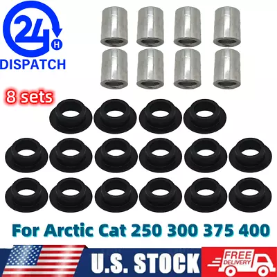 All 4 Shocks Absorber Bushing Kit For Arctic Cat 400 454 500 650 4X4 Upper Lower • $17.89