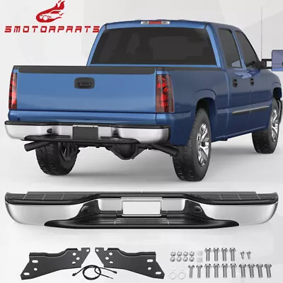 Complete Chrome Rear Bumper For 1999-2007 Chevy Silverado GMC Sierra 1500 • $132.95