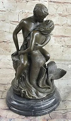 Rare Original Aldo Vitaleh Bronze Sculpture Mermaid Collectible Nude Statue Gift • $174.50