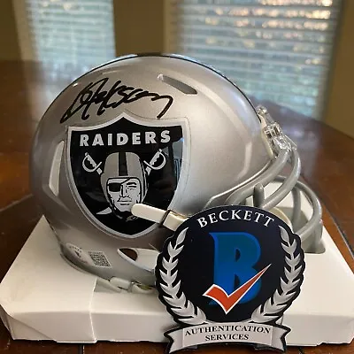 Bo Jackson Signed Autographed Los Angeles Raiders Mini Helmet Beckett • $179