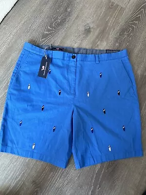 NWT Vineyard Vines Mens Novelty Blue Shorts 9” Embroidered Breaker Size 42 • $24.99