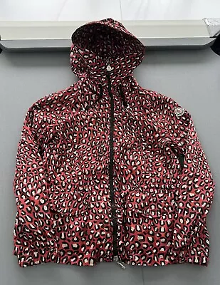 Moncler Demont Leopard Print Jacket - Size 1 - 21” PTP - Fit UK 8-10 - Authentic • $292.40