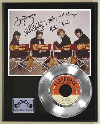 Monkees  I'm A Believer  Reproduction Signed Silver Record Display Wood Plaque • $99.95