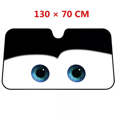 Aluminium Foil Black Cartoon Car Windshield Sun Shade Front Visor Window Big Eye • £17.16