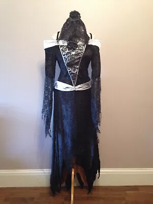 Women's Deluxe Zombie Corpse Bride Halloween Fancy Dress Costume & Wig - Bnwot • £7.50