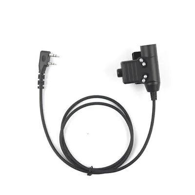 U94 PTT Cable Adapter W/2-Pin Plug For Kenwood Baofeng UV-5R UV-6R Two Way Radio • £10.78