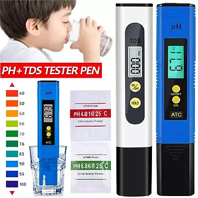 PH Meter TDS Meter Digital Tester Pen Aquarium Pool SPA Water Quality Monitor • $12.79