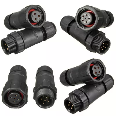 IP68 3/4/5/6 Pins Assembled Waterproof Electrical Cable Connector Plug Socket YX • £4.76