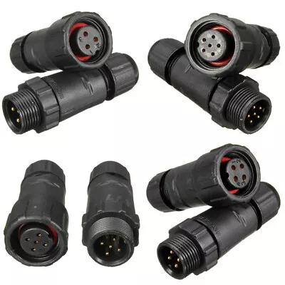 £4.67 • Buy IP68 3/4/5/6 Pins Assembled Waterproof Electrical Cable Connector Plug Socket YX