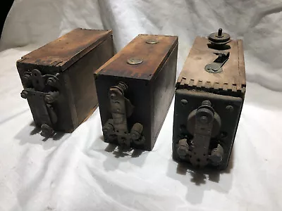 $175 • Buy Lot Of 3 Old FORD Model T Vehicle Ignition Spark Buzz Coil BRASS TOP Hit Miss!