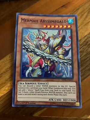 Mermail Abyssmegalo SHVA-EN037 1st Edition Super Rare NM + BONUS • $1.49