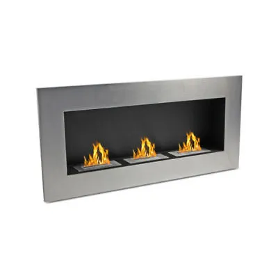 Worlfire® Ventless 59  Wall Mount Fireplace Ethanol Heater W/ Stainless 3 Burner • $816.12