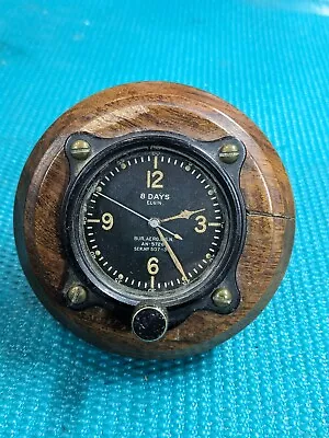 Vintage Elgin 8 Days Clock AN5726 U.S.Bureau Of Aeronautics US Navy *For Parts* • $200