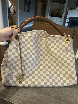 Louis Vuitton Artsy Shoulder Bag MM Damier Azur • $612