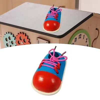 Shoe Lace Training Toy Preschool Learn To Tie Shoelaces Learning Toy Busy Board • £7.69