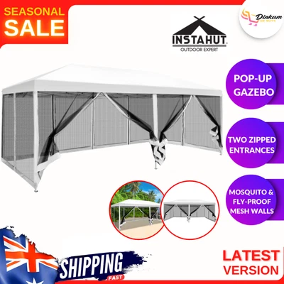 $244.24 • Buy Instahut Gazebo Pop Up Marquee 3x6 Outdoor Wedding Collapsible Gazebos Mesh Wall