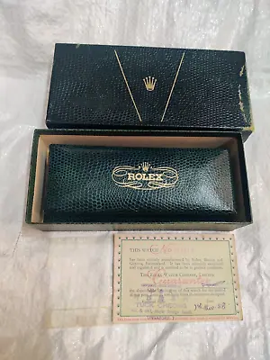 Authentic 1950s Vintage ROLEX  Coffin Watch Box With Warranty. Beauty! • $1060