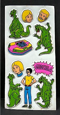 3 Godzilla Monster & Characters Asst Images Puffy Sticker Sheets Old Store Stock • $20.99