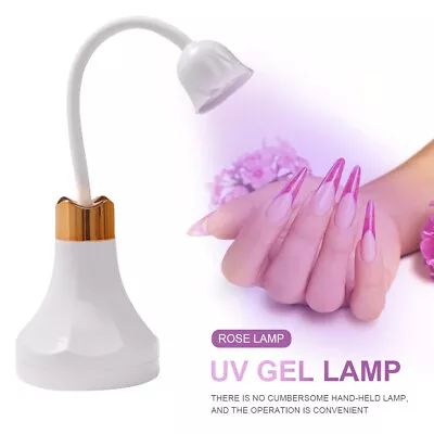 Rechargeable Lotus Mini Nail Dryer LED Lamp UV Light Polish Gel Curing Machine • $18.15