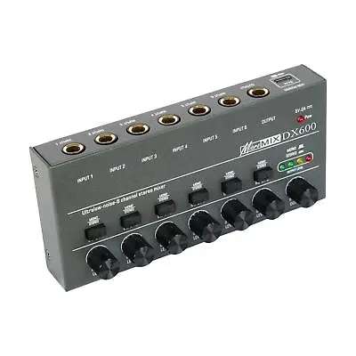 Audio Mixer 6 Input Audio Mixer AS Guitars Bass Keyboards Mixer 6 Channel • £30.07