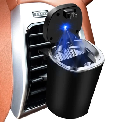 £8.39 • Buy Auto Car Ashtray Cup Ash Holder LED Light Lid Portable Detachable UK